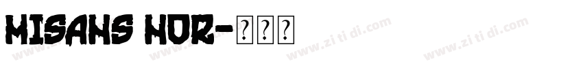 MiSans nor字体转换